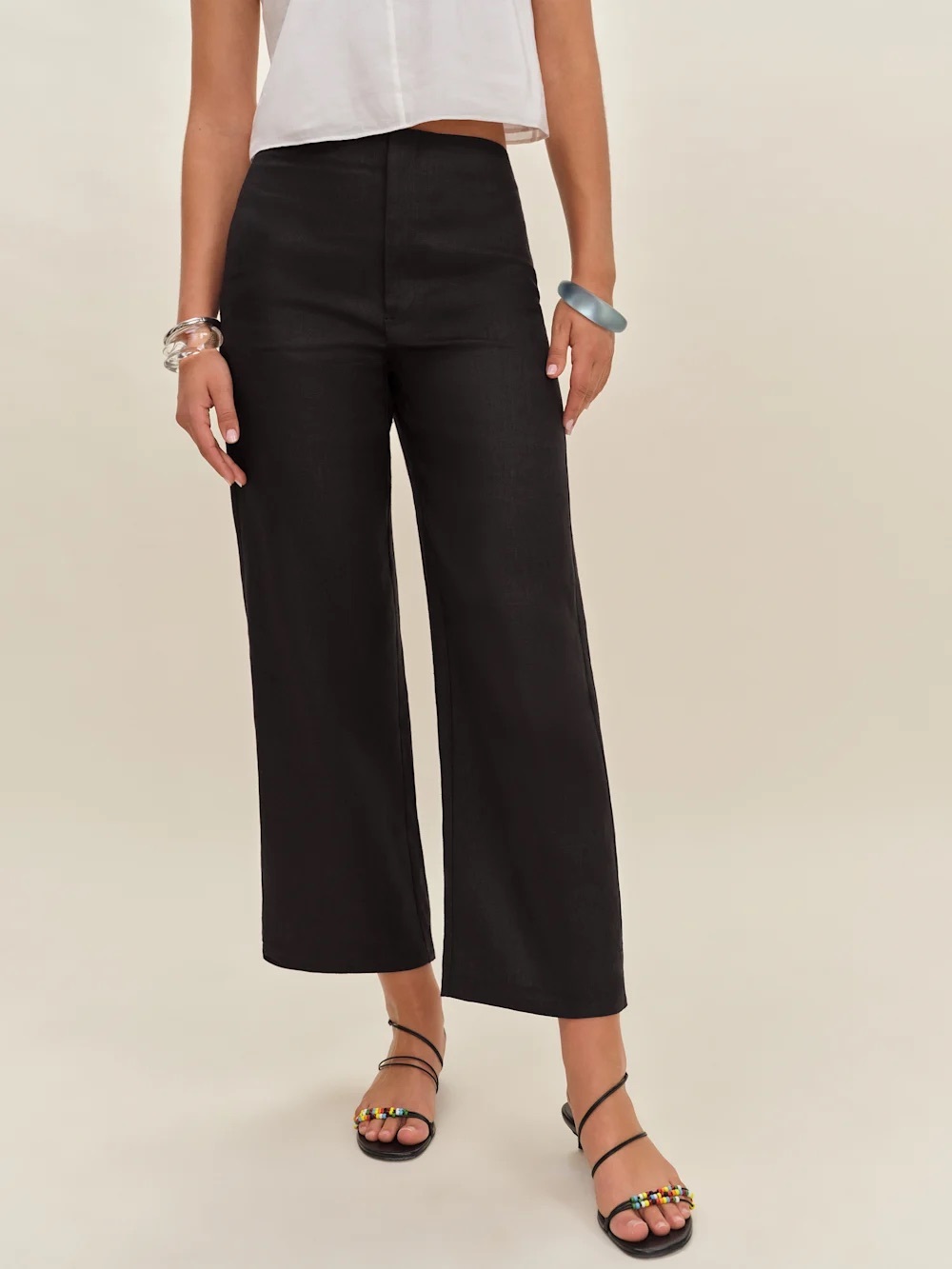Reformation Joni Linen Crop Pant